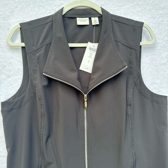 NEW WEEKENDS BY CHICO’S women’s black color size 1 zipper closure - Picture 4 of 9